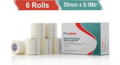 FLX-PORE FLX PORE MICROPOROUS SURGICAL TAPE(PACK OF 6)(50MM*9.1M) First Aid Tape