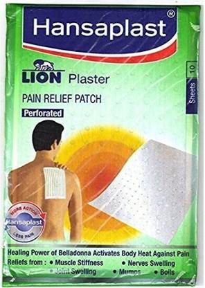 Belladonna Lion Heat Plaster, Back and Neck Pain Relief Patches | Set of 1, in 10 sheet. First Aid Tape
