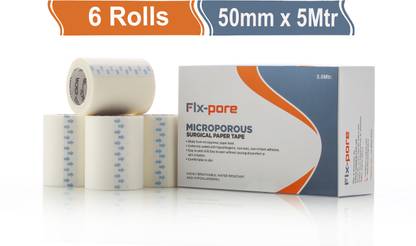 FLX-PORE FLX PORE MICROPOROUS SURGICAL TAPE (PACK OF 6)(50MM*5M) First Aid Tape