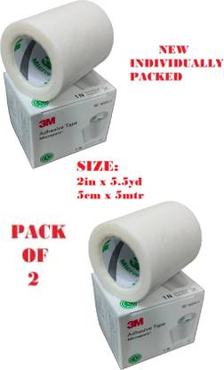 3M Micropore Surgical Tape (1530S-2) - 2 inch x 5.5 yard (5cm x 5m)- 2 Rolls First Aid Tape