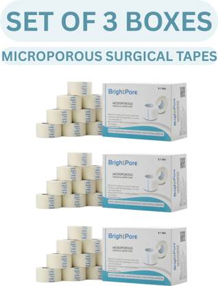 BRIGHTPORE MICROPOROUS SURGICAL PAPERTAPE 1inch X 9.1mtr (SET OF 3 BOXES) First Aid Tape