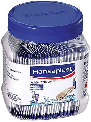 HANSAPLAST WASHPROOF 100'S ( 36 STRIPS FREE ) PACK OF 1 JAR First Aid Tape