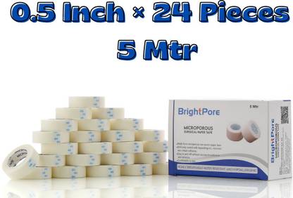 BRIGHTPORE MICROPOROUS SURGICAL PAPERTAPE 0.5 inch × 5mtr First Aid Tape