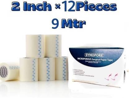 Ashni Symopore Surgical Adhesive Microporous Paper Tape For Dressing 2inch x 9mtr 12pc First Aid Tape