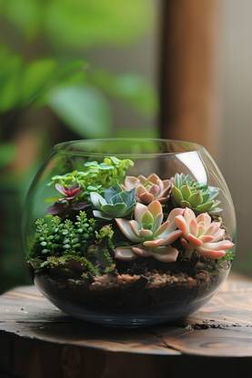 shobhana enterprises Fish Bowl W/C, Candy Bowl, Glass Bowl, Fish Pot, Lucky Bamboo Pot, Glass (4") Glass Vase