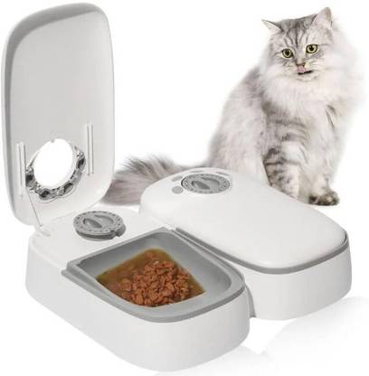 zvonko Automatic Cat Feeder, 2 Meal Smart Pet Feeder, Low Noise Pet Food Dispenser Automatic Fish Feeder