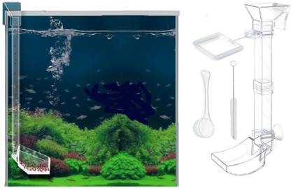 Mr Traders 2 in 1 Acrylic Floating & Sinking Fish Food Feeder for Aquarium Fish Manual Fish Feeder