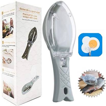 E street Fish Scale Remover with Sticker Wall Hook hanger Fish Scaler