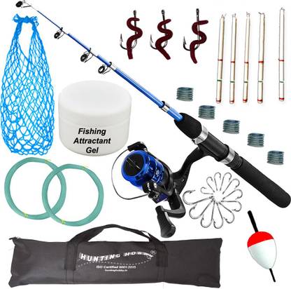 Hunting Hobby Fishing Spinning Rod,Reel,Accessories Complete Combo (Beginners kit) Multicolor Fishing Rod