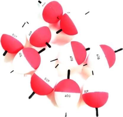 90 Degree Fishing Floats Set for Sea Fishing Net Float Bobber Floats Tackle 10 pc 40 Gram Floats White Fishing Rod