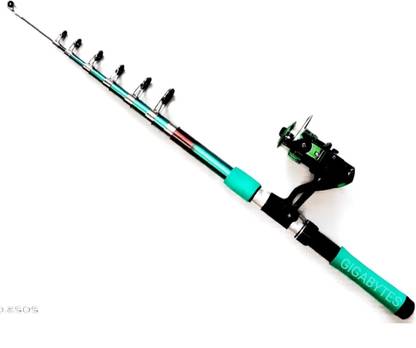 Abirs 7 feet / 210cm Fishing rod and reel set Combo pack Green Fishing Rod