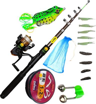 Fishing rod Fishing Rod and reel set full set combo SPRED with frog set 2.1 fishing set Multicolor, Red Fishing Rod