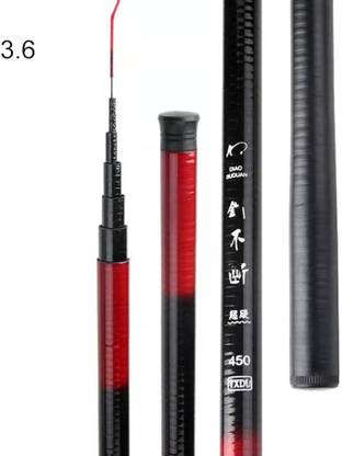 SPRED Fishing rod Spinning Rod 360 cm Ultra Light 12 ft Red Fishing Rod