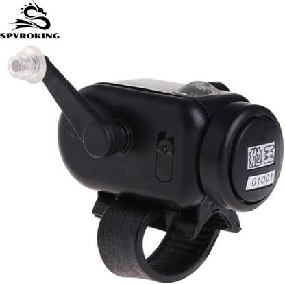 SPYROKING High Sensitive Fishing Bite Alarm Indicator LED Adjustable Volume On Fishing Rod ALMBLK65C-SKA22 Black Fishing Rod
