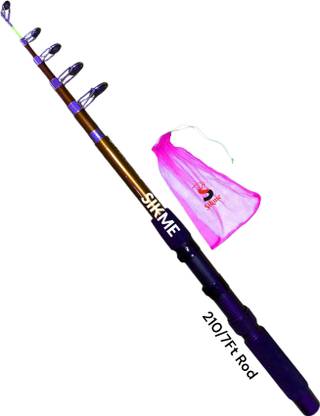 Sikme 210 7Ft Fishing Rod And Fishing Net Red Fishing Rod