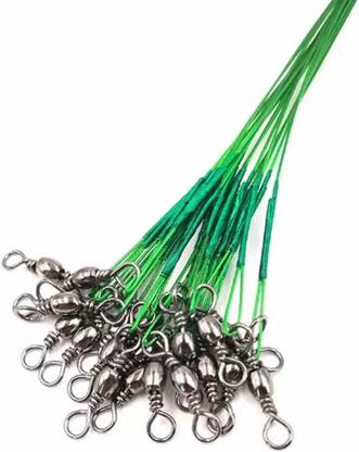 Auf Fishing Leader Wire (Line Clip Included, Set of 60) Cast Fishing, Fly Fishing, Angling, Bait Casting Snap Swivel