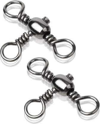 satnam stores Stainless 3way Swivel Fishing Crossline Swivels 3 Way Rigs Rolling Swivel