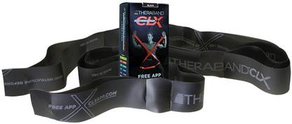 Theraband Latex Free CLX Consecutive Loops,Individual 5 Foot Pre-Cut, 9 Loops, Advanced Level 1, Special Heavy, Black Resistance Band