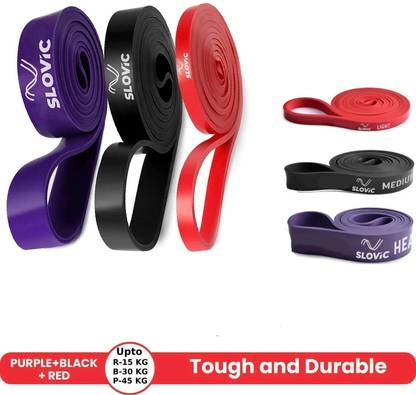 SLOVIC TPE Bands for Workout | Pull Up | Stretching | Heavy Duty Material | Combo Resistance Band