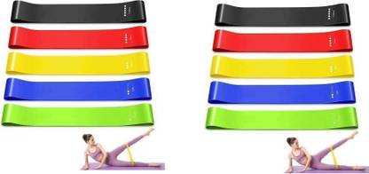 M MOD CON Pack of 2 Loop Bands Set of 5 for Stretching for Workout,yoga Resistance Band