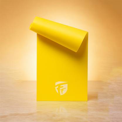 FirstFit Yellow Resistance Exercise Bands for Home Fitness, Stretching, Physical Therapy Resistance Band