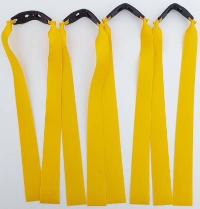 Marksman 0.75mm Thickness 24cm Length Slingshot Replacement Precise Yellow Flat Bands Resistance Band