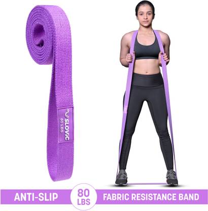SLOVIC Long Fabric Resistance Bands | Heavy Resistance| For Workout | 80LB Resistance Band