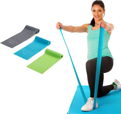 Wiselife Professional Latex Resistance Thera Band (Set of 3) Resistance Band