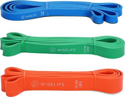 Wiselife Power Band for Exercise & Stretching (Set of 3)| Lower Body Strength Workouts Resistance Band
