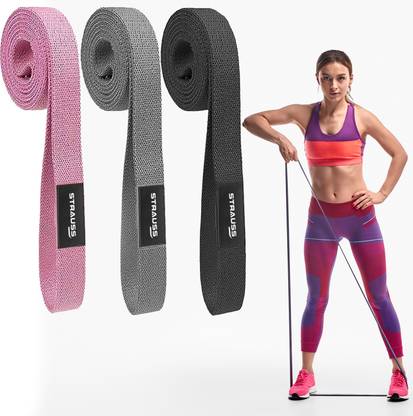 Strauss Premium Fabric Resistance Bands | Pull Up Band | Exercise Band | Stretch Band Resistance Band