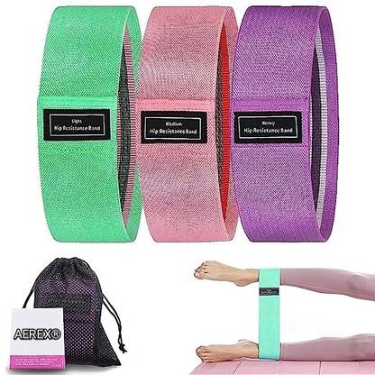 AEREX Resistance Band Loop Hip Band Toning Workout Unisex Exercise Bands Set Hip Bands Fitness Band