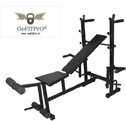 GoFiTPrO multipurpose Single Support 8 in 1 Home gym Bench (Black prin) Multipurpose Fitness Bench