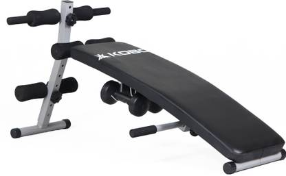 KOBO Sit Up With Dumbbells & Resistance Tube Multipurpose Fitness Bench