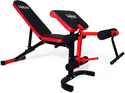 Lifeline LB 333 Adjustable Bench (Incline, Decline, Flat) Leg Curl/ Extension & Arm Curl Multipurpose Fitness Bench