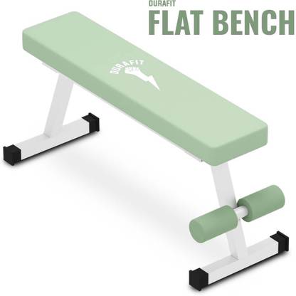 Durafit Simple Flat Bench SB01 Max User Weight 150 Kgs- Green Flat Fitness Bench