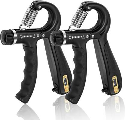 QUICK FIT 2PC Hand Strengthener with Counter, Adjustable Resistance from 5-60KG Hand Grip/Fitness Grip