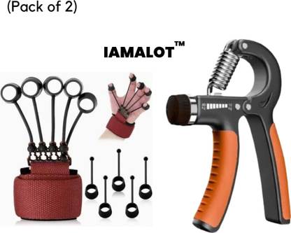 iamalot Hand Grip Combo Finger Exerciser for Muscle Buildine & Injury Recovery(Pack Of2) Hand Grip/Fitness Grip