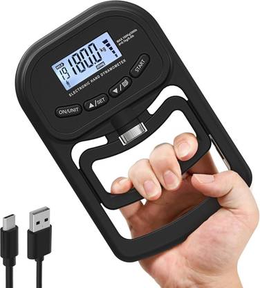ADONYX Rechargeable Hand Dynamometer, Digital Grip Strength Tester with LCD Display, Hand Grip/Fitness Grip
