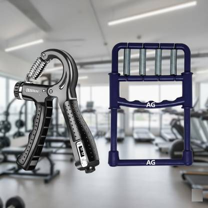 A G Enterprises Adjustable Hand Grip Strengthener (5-60kg) with H-Shape Finger Exerciser Hand Grip/Fitness Grip