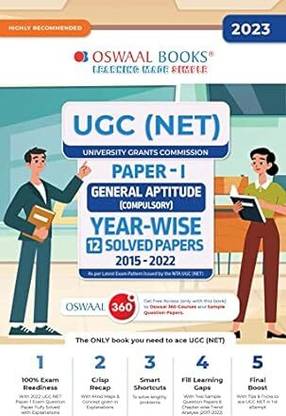 Oswaal UGC-NET Paper-1 General Aptitude (Compulsory) Year-wise 12 Solved Papers 2015-2022 (For 2023 Exam)