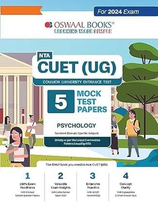 Nta Cuet (Ug) 10 Sample Question Papers Psychology (2024) (Edition3)