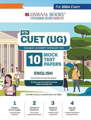 NTA CUET (UG) 10 Mock Test Papers English For 2024 Exam