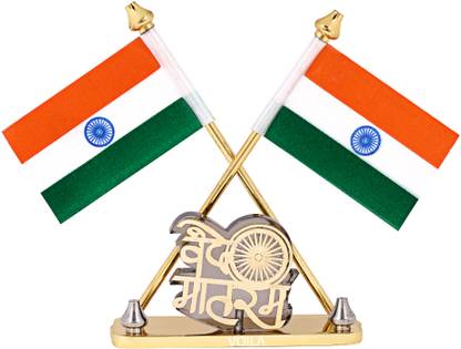 VOILA India Rectangle Car Dashboard Flag