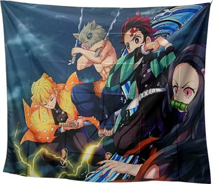 KiayaxAnime Demon Slayer Flag Rectangle Table Miniature Flag