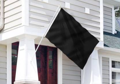 The Flag Company Plain Black Flags with Brass Grommets 2 X 3 Ft Rectangle Outdoor Flag