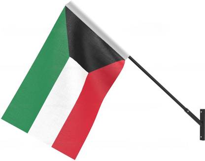 The Flag Company Kuwait Flag - Wall Mounted Rectangle Outdoor Flag