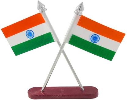 KIING Indian flag pair For Car Dashbaord Windsock Car Dashboard Flag