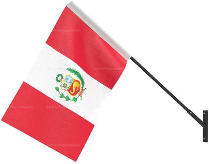The Flag Company The Flag Company Peru Flag - Wall Mounted | Flag Size - 12inch x 18inch Rectangle Outdoor Flag