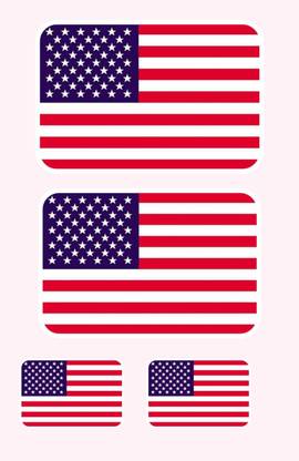 SVNTRE USA flag Rectangle Car Window Flag
