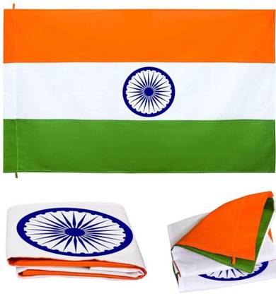 Sana creation Indian National Flag (Size: 16x24 inch) Double Sided Wind Outdoor Flag